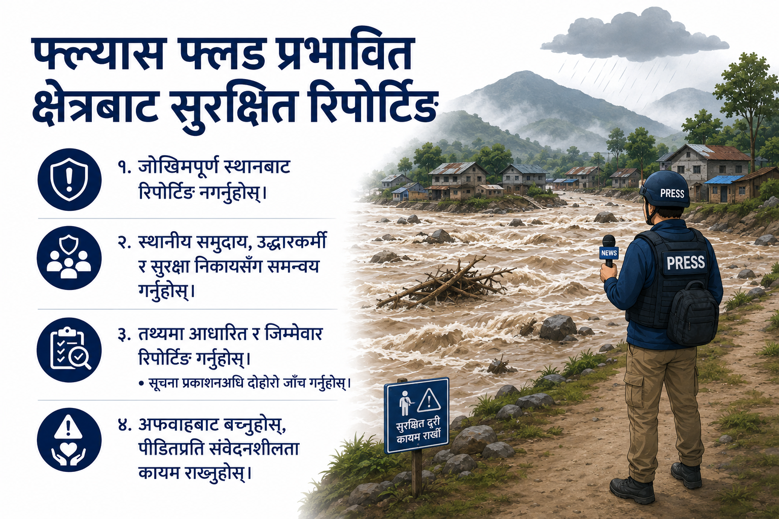 प्राकृतिक प्रकोपका बेला रिपोर्टिङ : सुरक्षा सम्बन्धी महत्वपुर्ण सुझाव